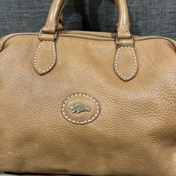 Roots Leather Leader Overnight Bag Duffle Carry On Banff Natural Color Small - Picture 3 of 16